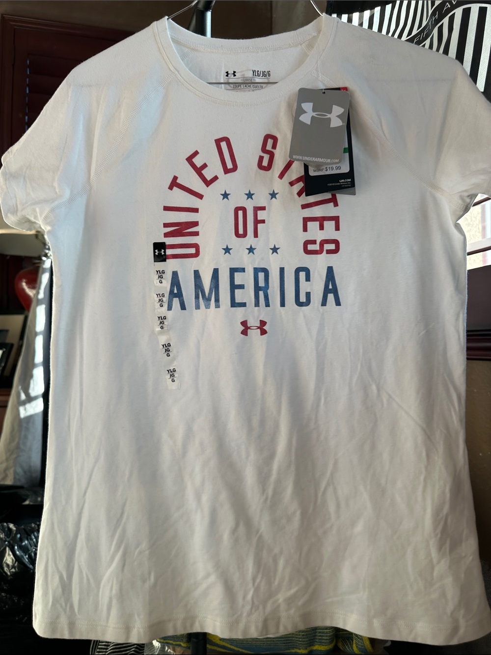 Under Armour White Short-Sleeve 'United States of America' Graphic Tee